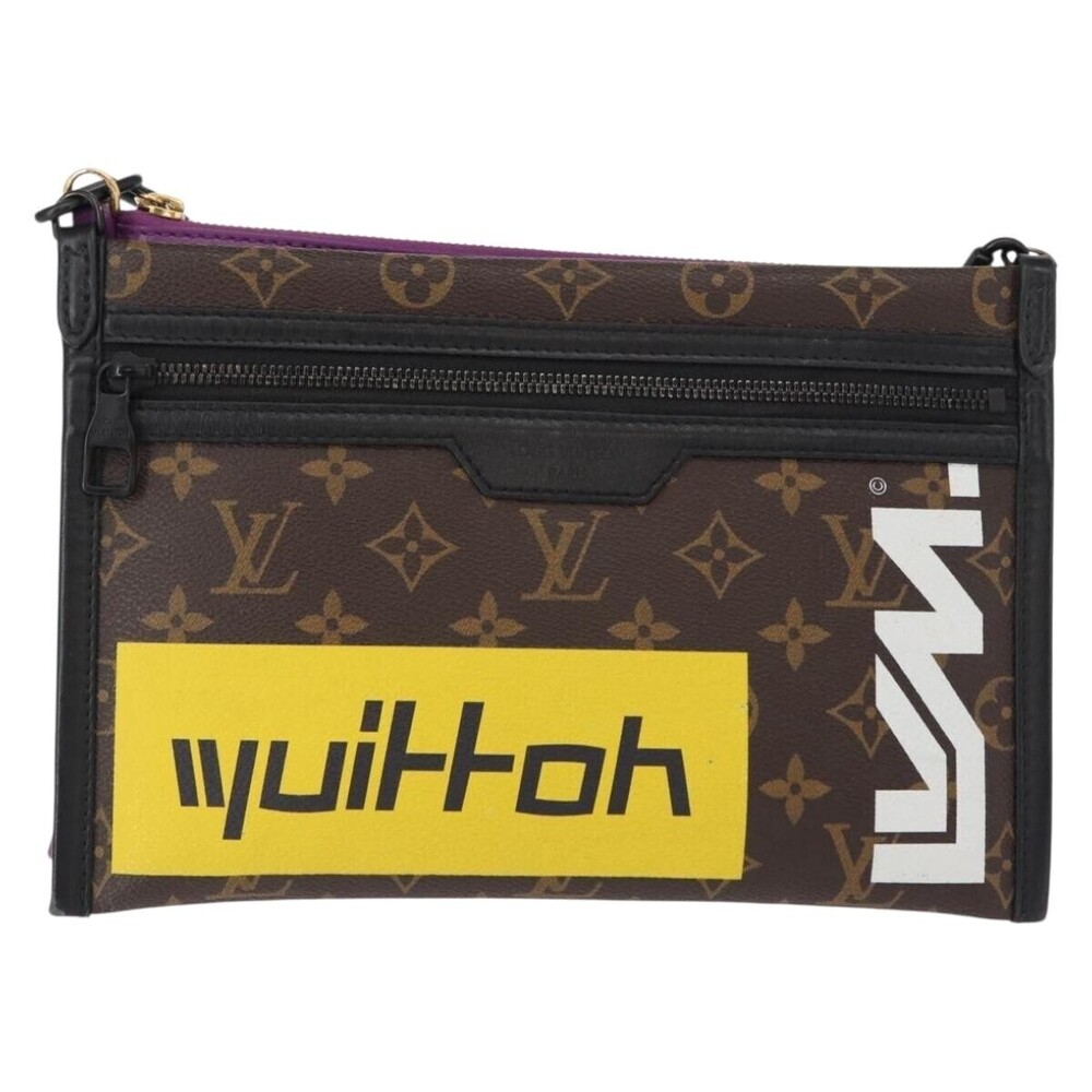 Louis Vuitton Double Flat Messenger Limited Edition Logo Story Monogram Canvas a